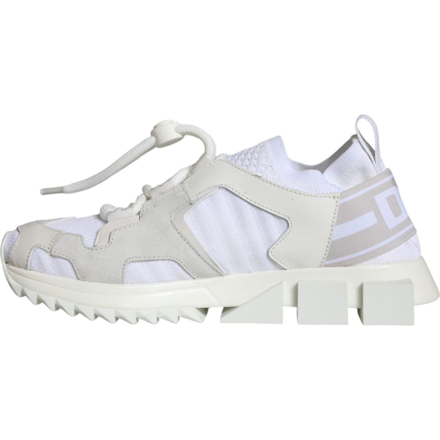 Dolce & Gabbana White Mesh Sorrento Trekking Sneakers Shoes Dolce & Gabbana Light Gray