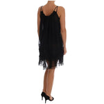 Dolce & Gabbana Black Silk Lace Chemise Dress BIK082-3