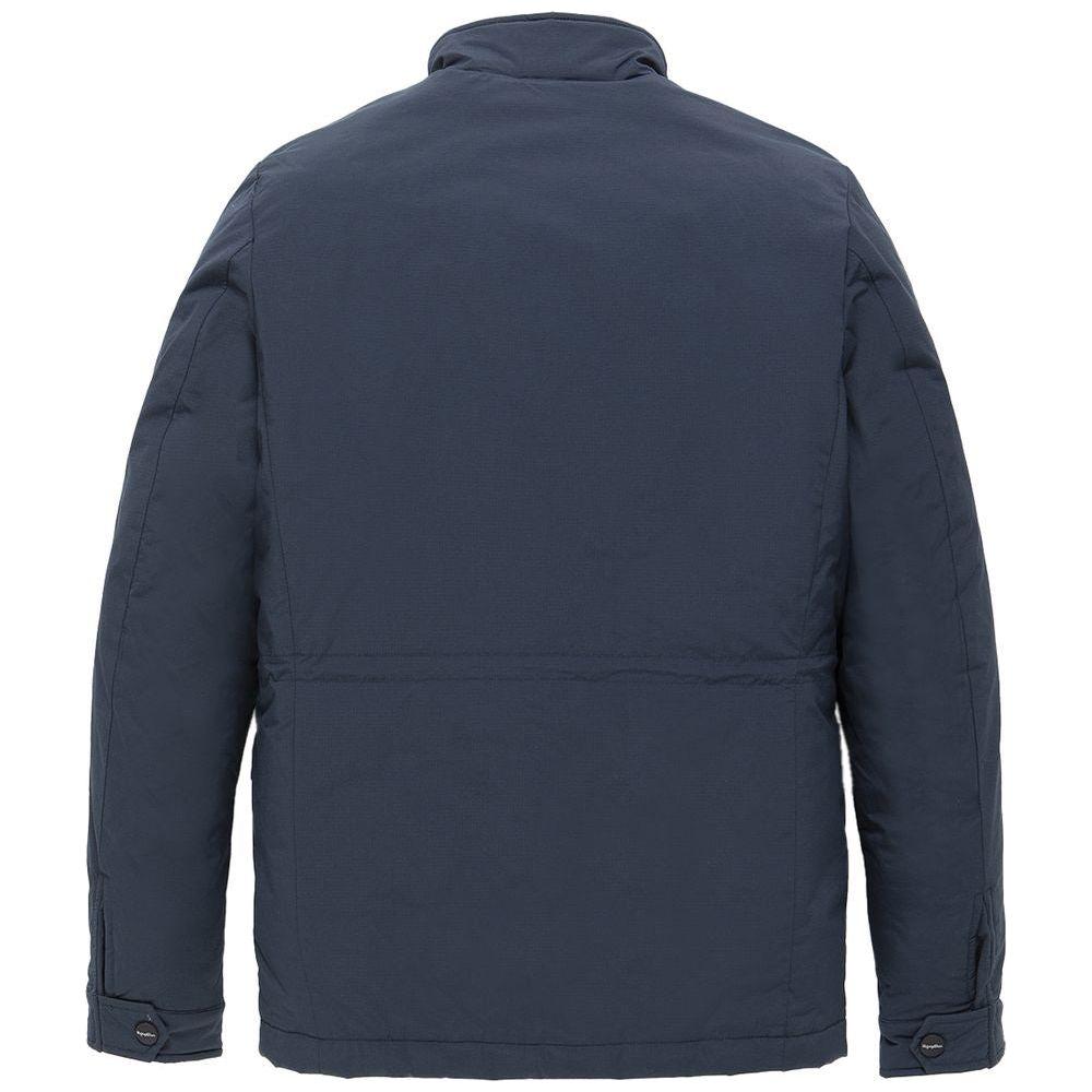 Refrigiwear Blue Nylon Men Jacket Refrigiwear Dark Slate Gray