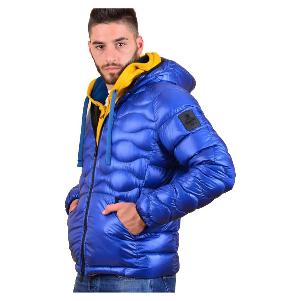 Refrigiwear Blue Nylon Men Jacket Refrigiwear Royal Blue