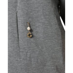 Dolce & Gabbana Gray Cotton Blend Embellished Tee T-shirt TSH84630-38