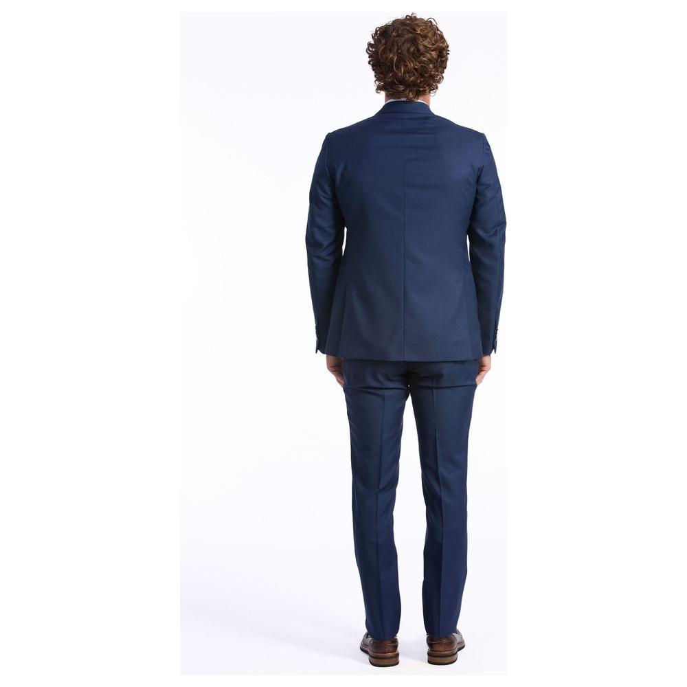 Baldinini Trend Blue Wool Men Suit Baldinini Trend Dark Slate Gray