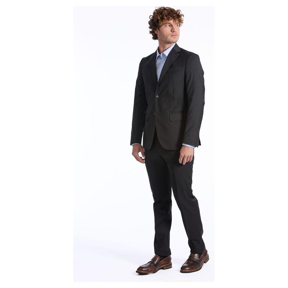 Baldinini Trend Gray Wool Men Suit Baldinini Trend Dark Slate Gray