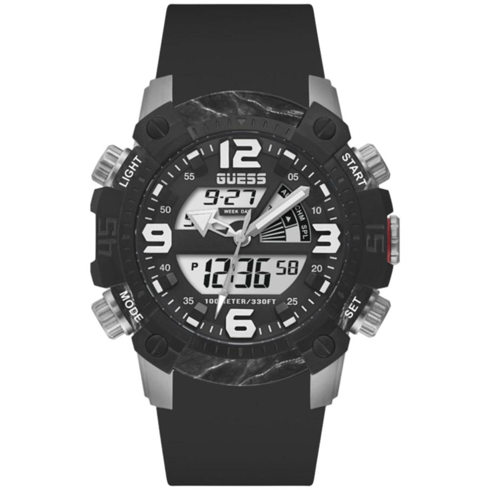 Guess Black Silicone Watch Guess Dark Slate Gray