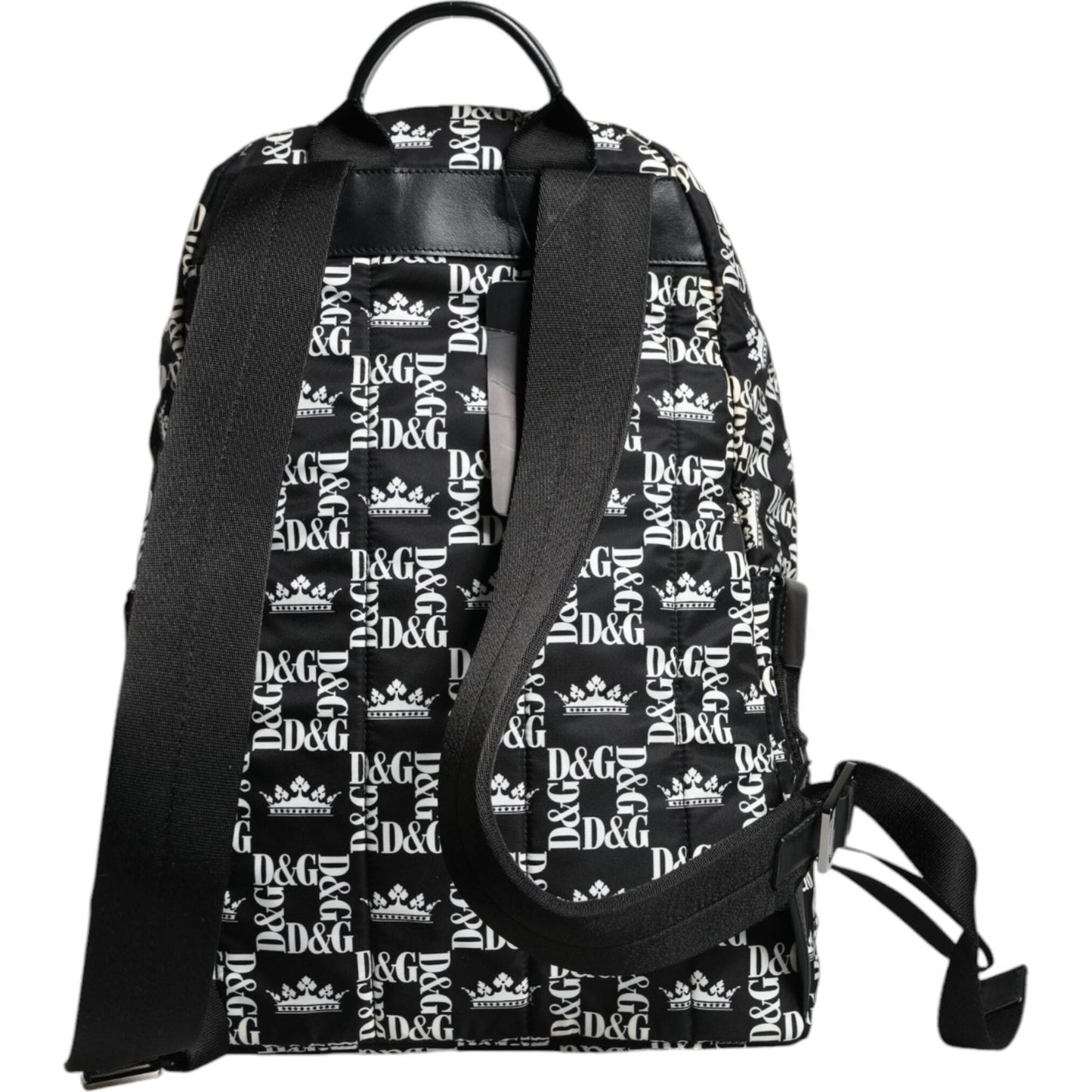 Dolce & Gabbana Black White DG Crown Logo Nylon Backpack Bag Dolce & Gabbana Dark Slate Gray
