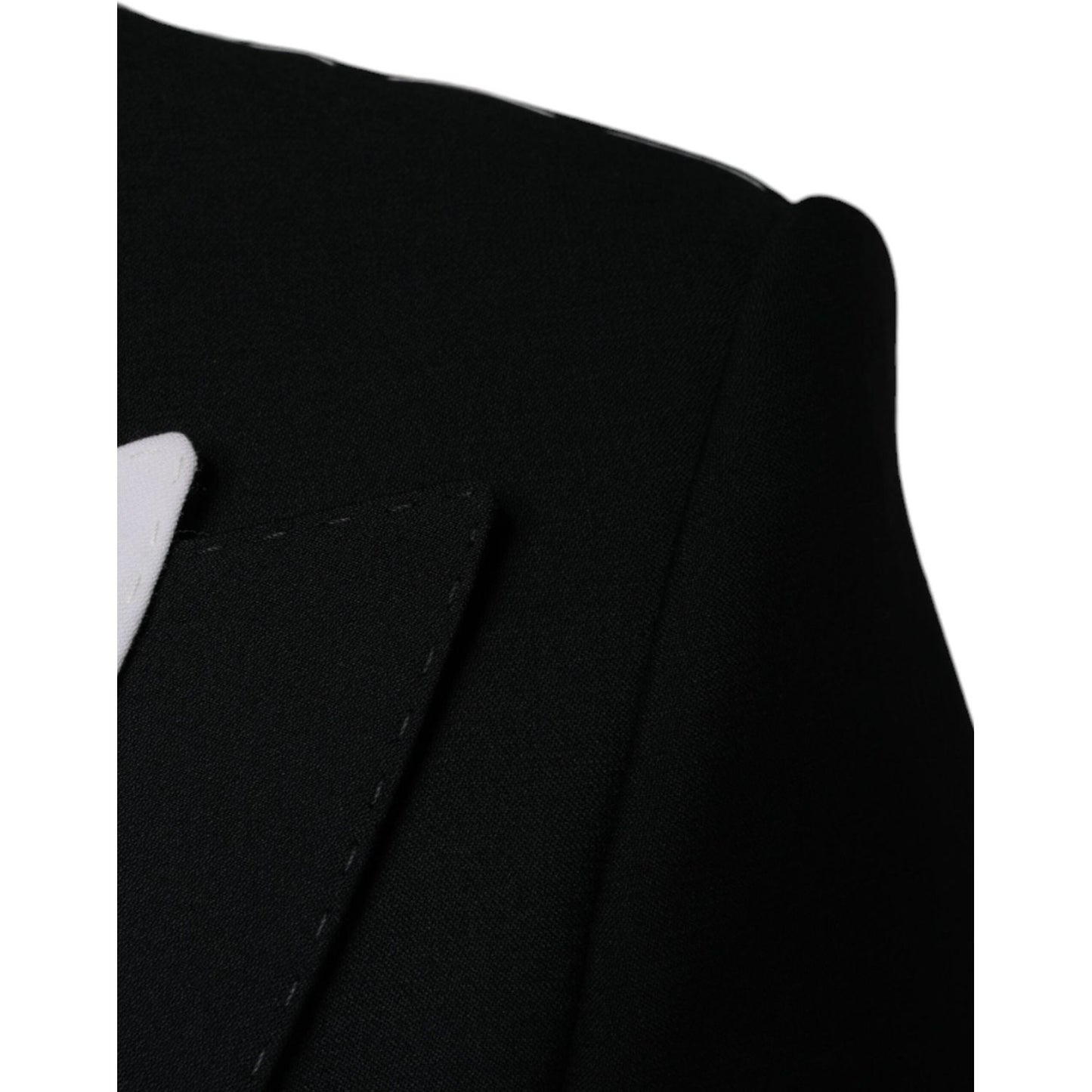 Dolce & Gabbana Black White Single Breasted Dress Blazer Dolce & Gabbana Black