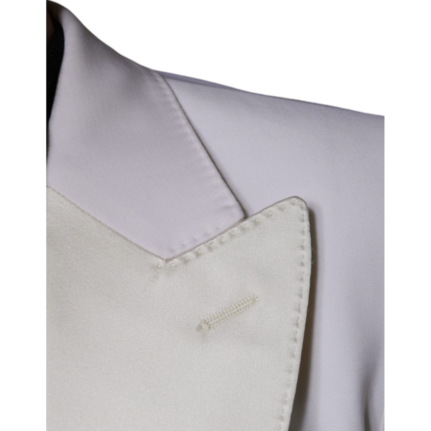 Dolce & Gabbana Off White Wool Single Breasted Dress Blazer Dolce & Gabbana Gray