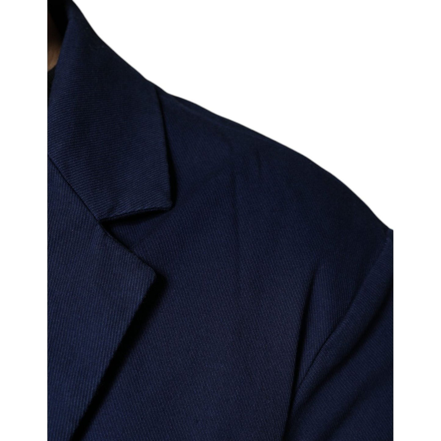 Dolce & Gabbana Blue Notch Single Breasted Dress Coat Blazer Dolce & Gabbana Black