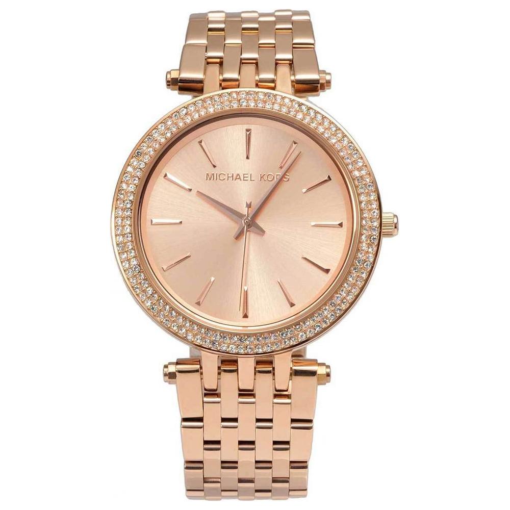 Michael Kors Rose Gold Steel Watch Michael Kors Tan