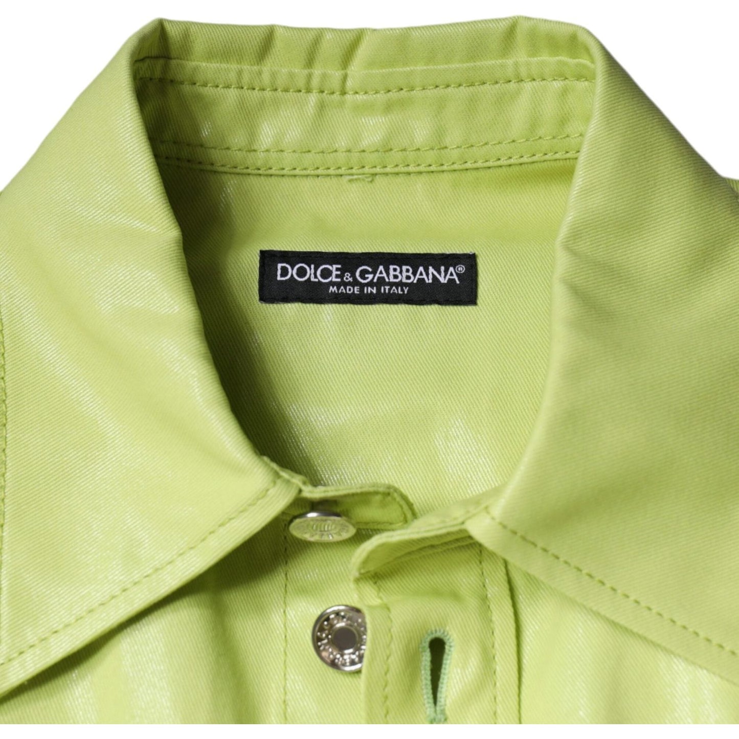 Dolce & Gabbana Green Cotton Collared Men Button Down Shirt Dolce & Gabbana Dark Khaki