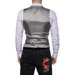 Dolce & Gabbana Light Gray Wool Formal Dress Waistcoat Vest TSH851978-44