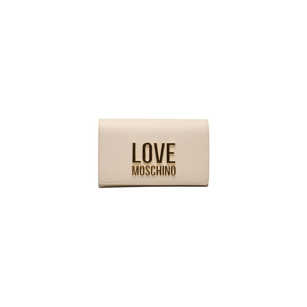 Love Moschino Beige Polyethylene Women Crossbody Bag Love Moschino Light Gray