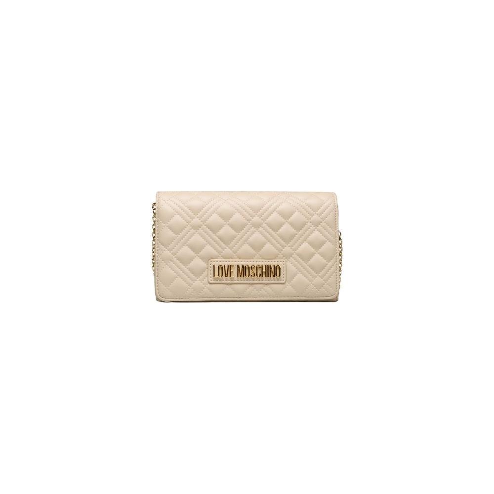 Love Moschino Beige Polyethylene Women Crossbody Bag Love Moschino Gray