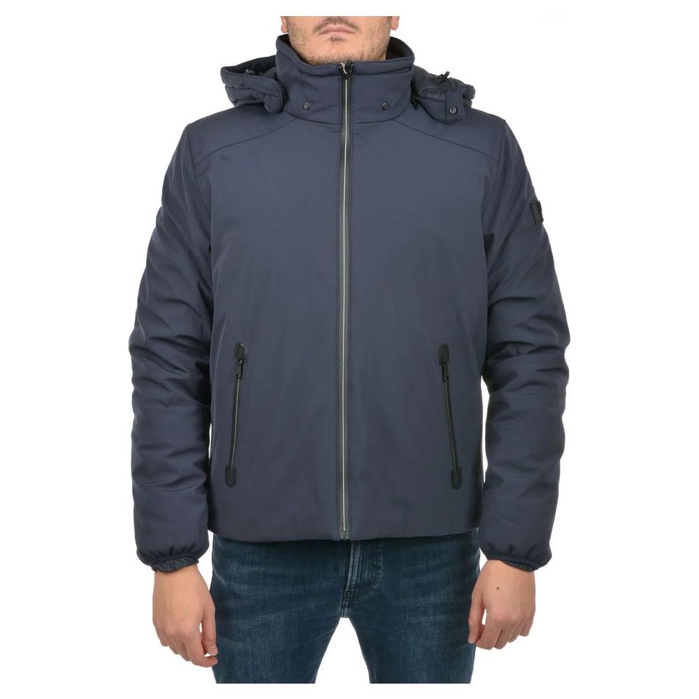 Yes Zee Blue Nylon Jacket Yes Zee Dark Slate Gray