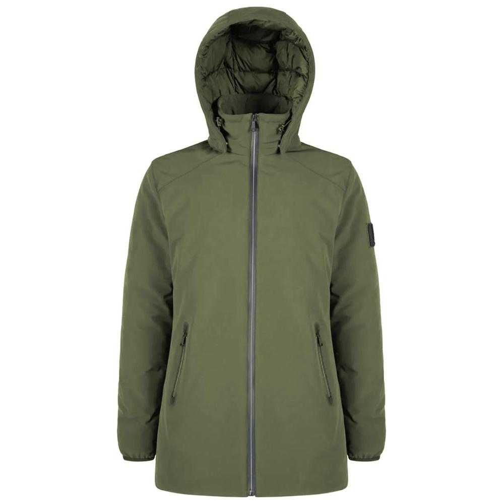Yes Zee Green Nylon Jacket Yes Zee Dark Olive Green