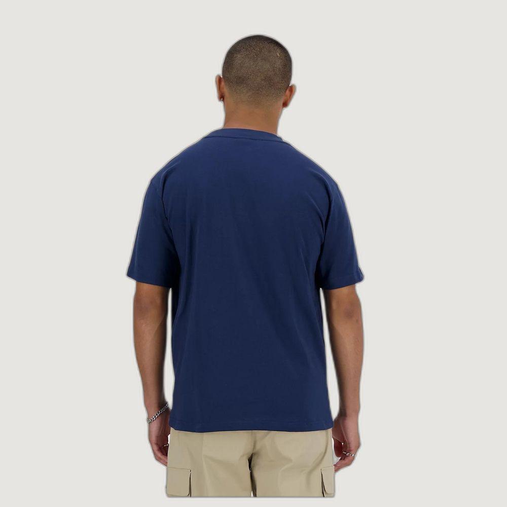 New Balance Blue Cotton T-Shirt New Balance Dark Slate Gray