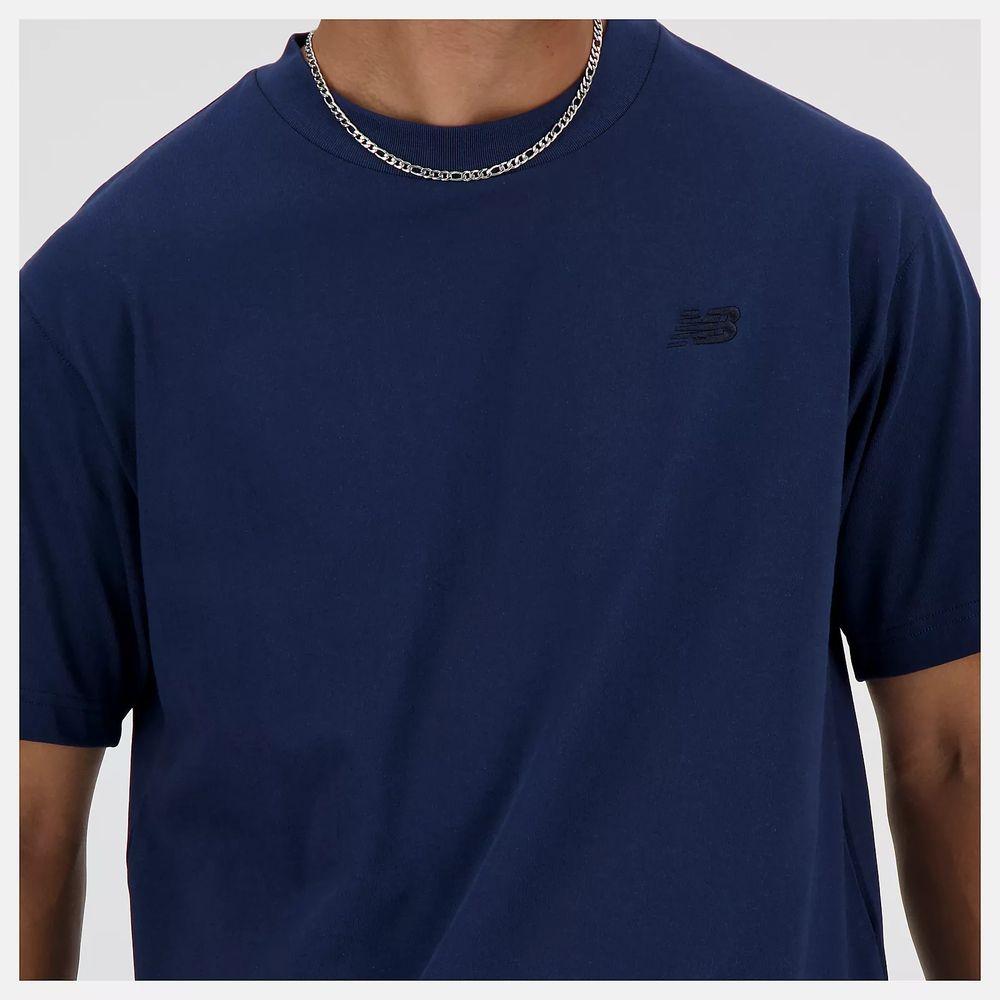 New Balance Blue Cotton T-Shirt New Balance Midnight Blue