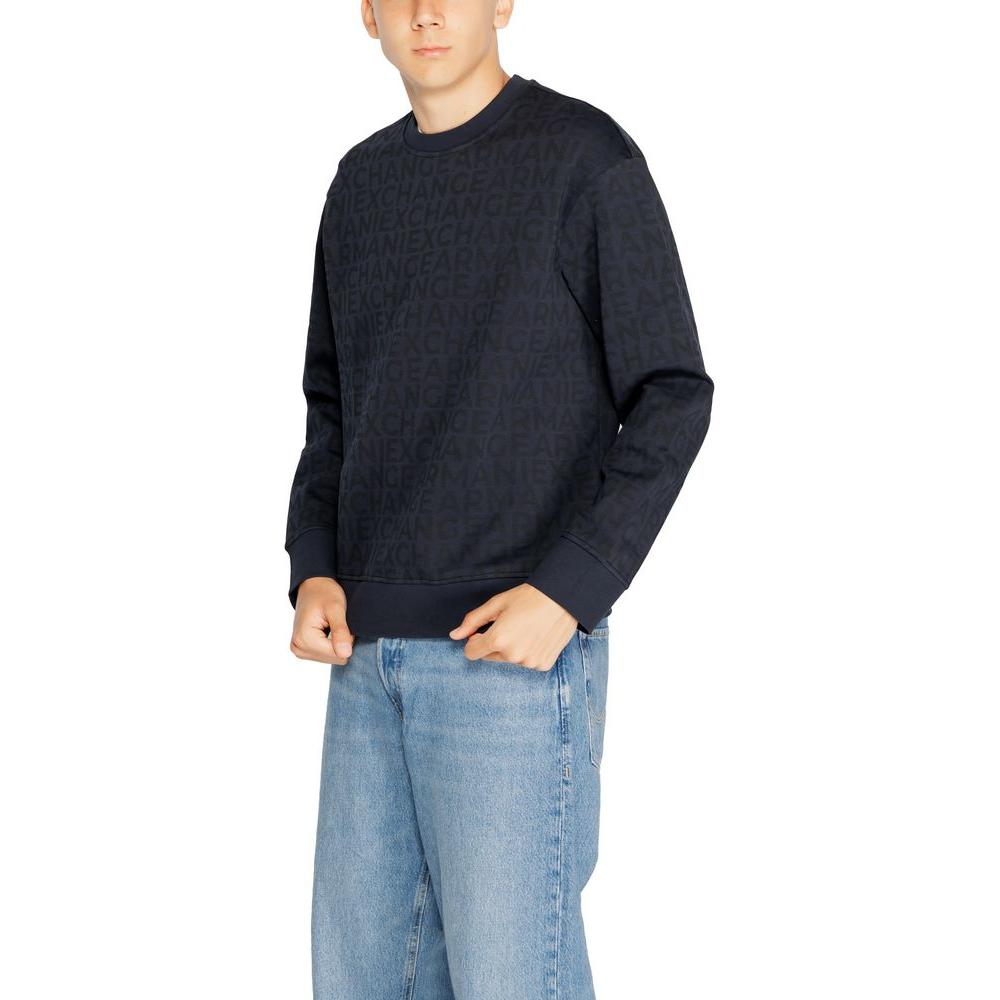 Armani Exchange Blue Cotton Sweater Armani Exchange Dark Slate Gray
