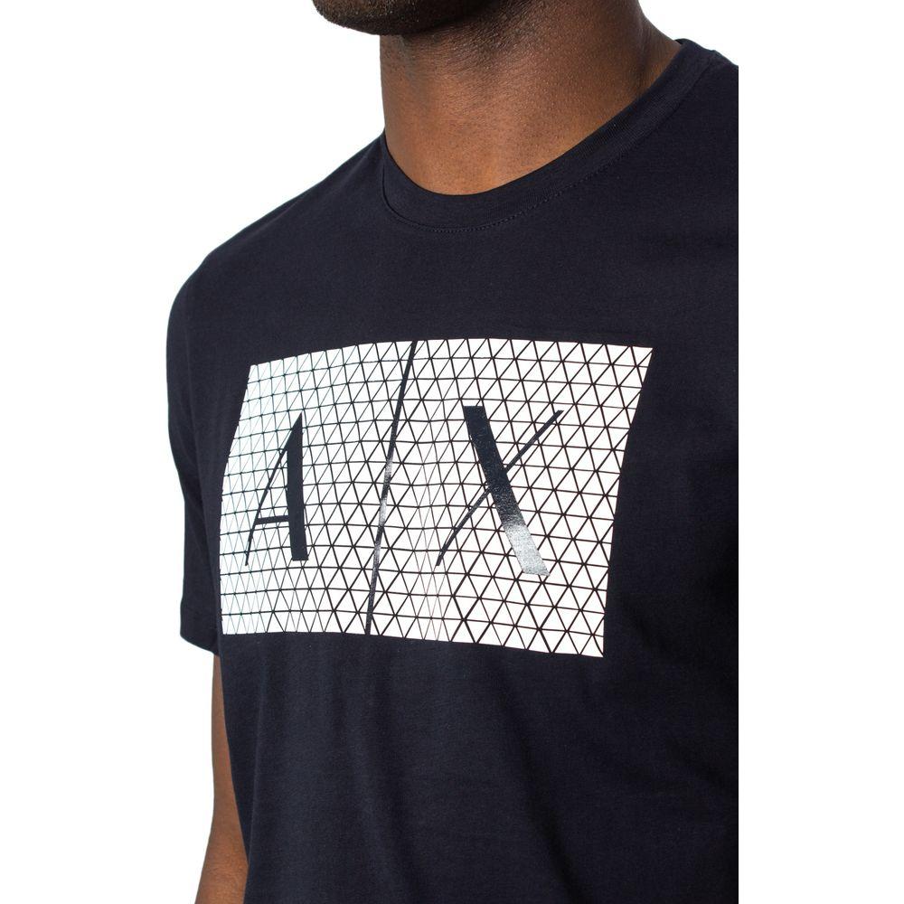 Armani Exchange Blue Cotton T-Shirt Armani Exchange Black