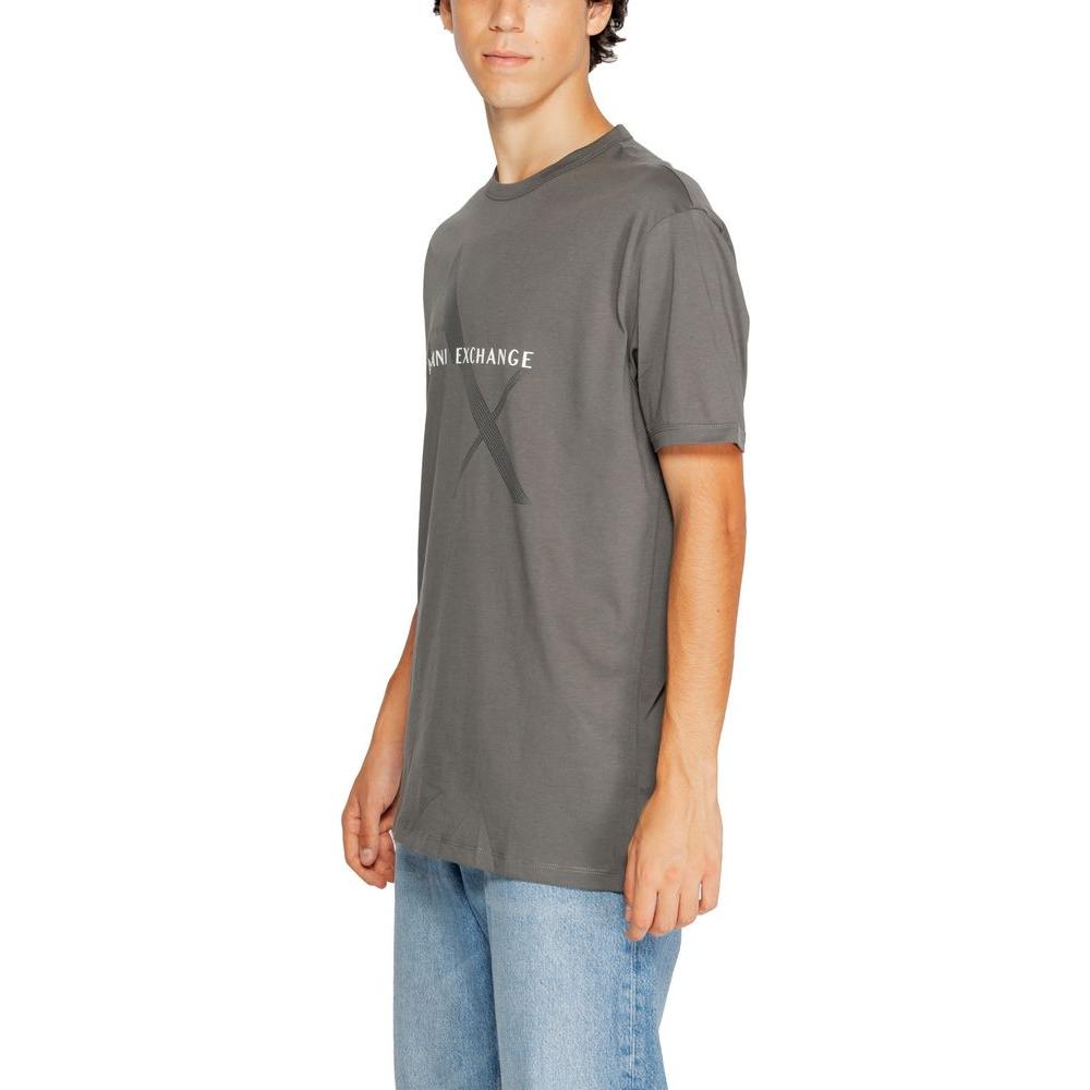 Armani Exchange Gray Cotton T-Shirt Armani Exchange Dim Gray