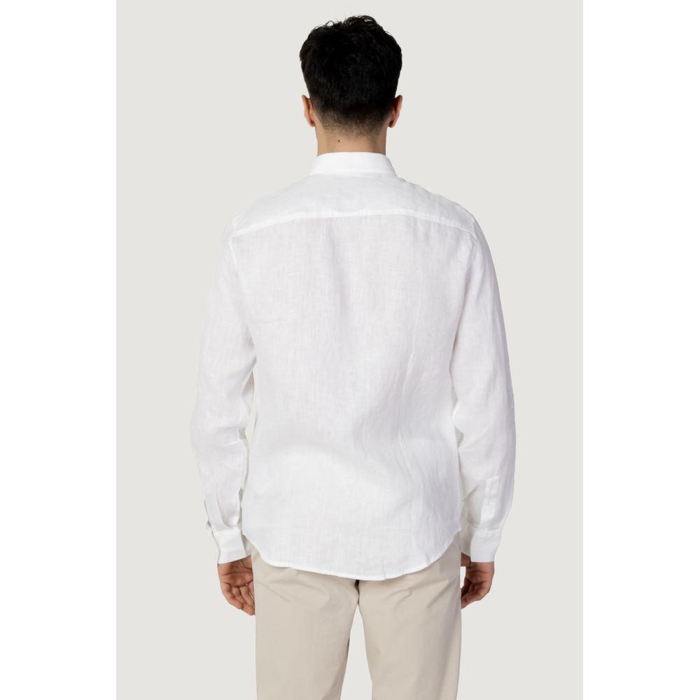 Armani Exchange White Linen Shirt Armani Exchange Light Gray