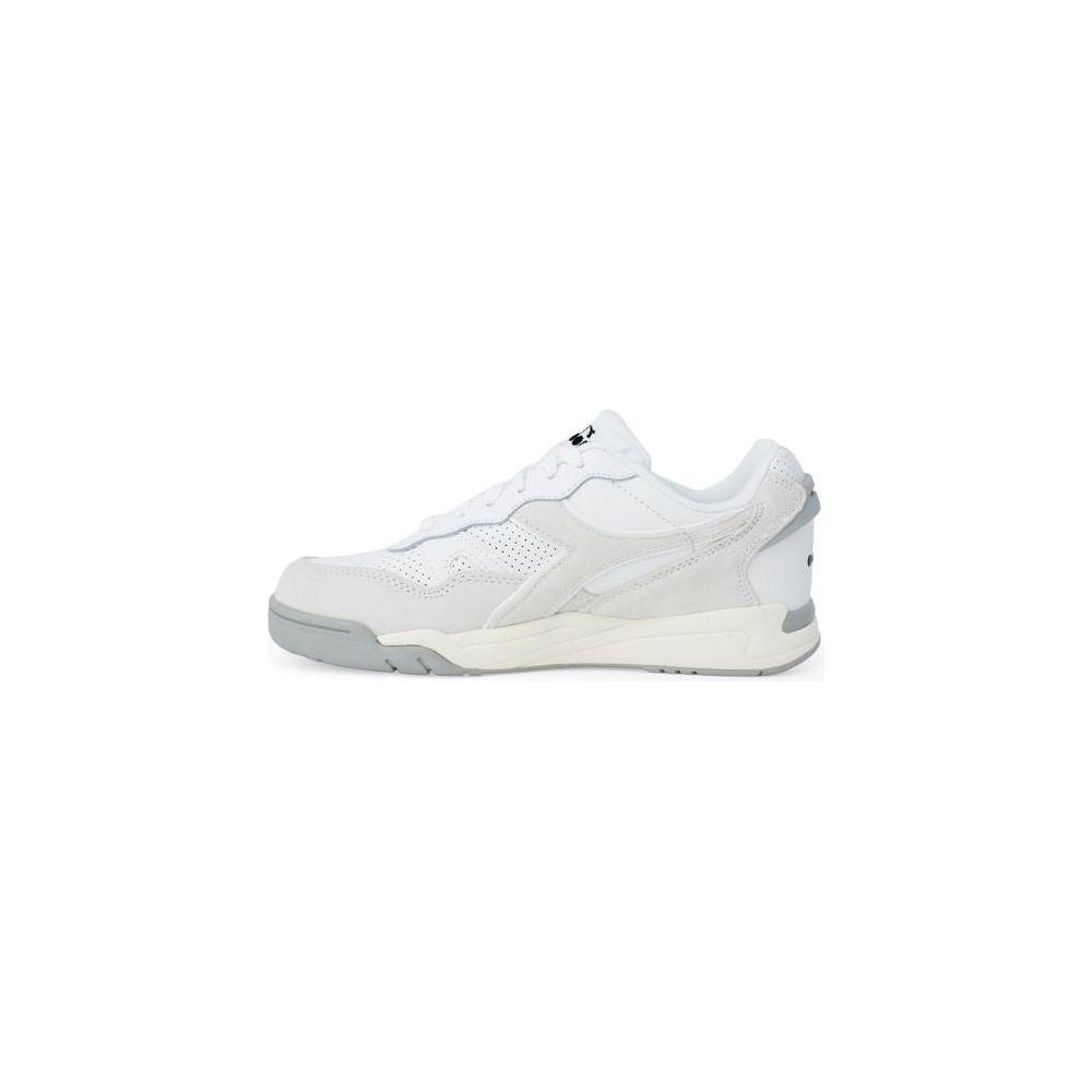 Diadora White Artificial Leather Sneaker Diadora Light Gray