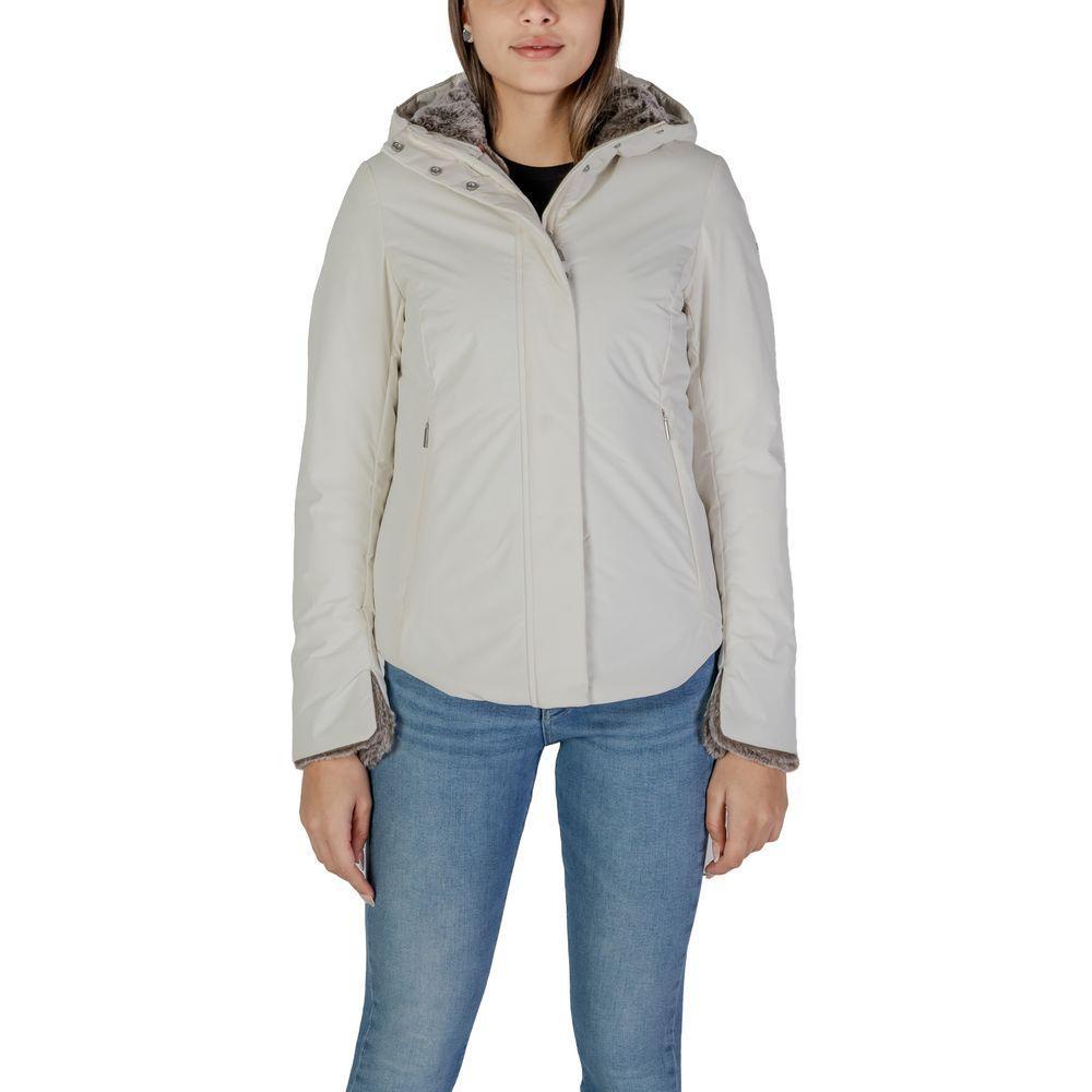 Suns Cream Polyester Jackets & Coat Suns Gray