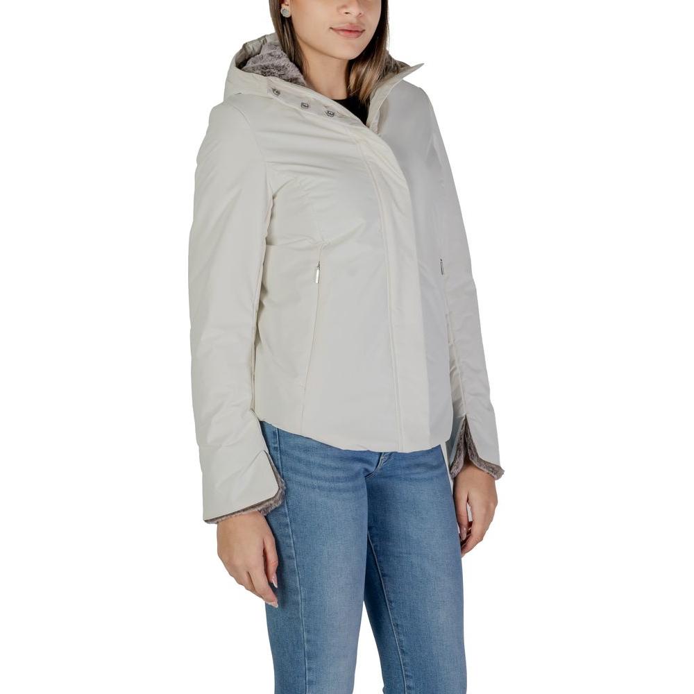 Suns Cream Polyester Jackets & Coat Suns Gray