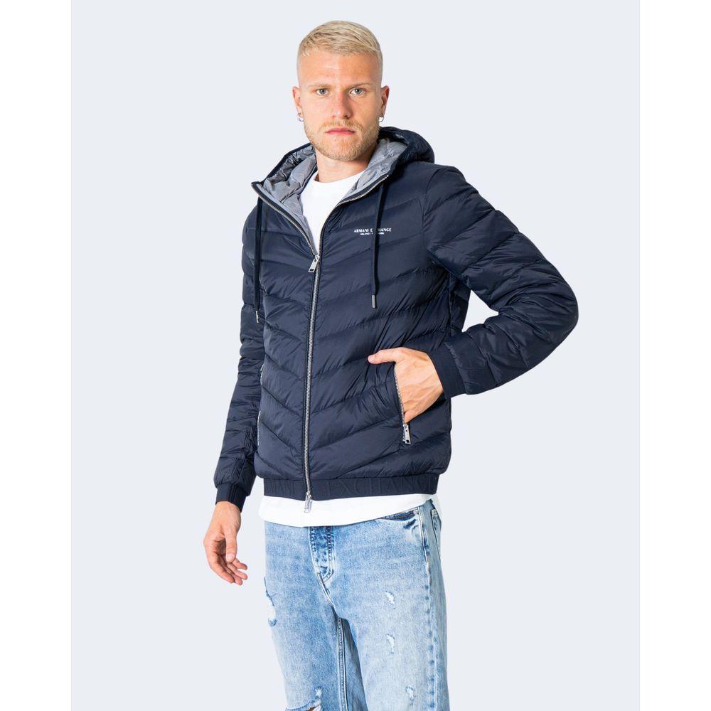 Armani Exchange Blue Polyester Jacket Armani Exchange Dark Slate Gray