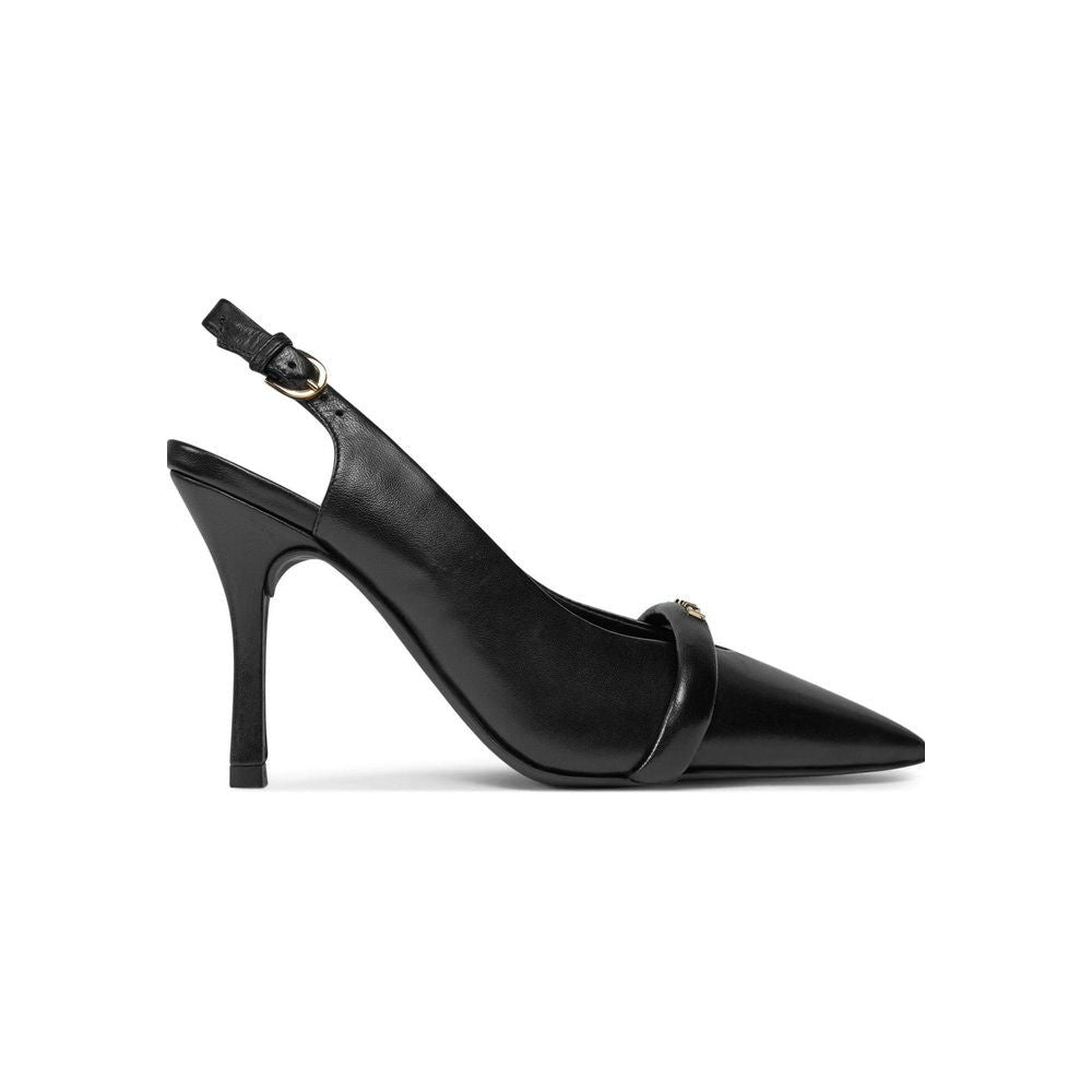 Furla Black Leather Sandal Furla Dark Slate Gray