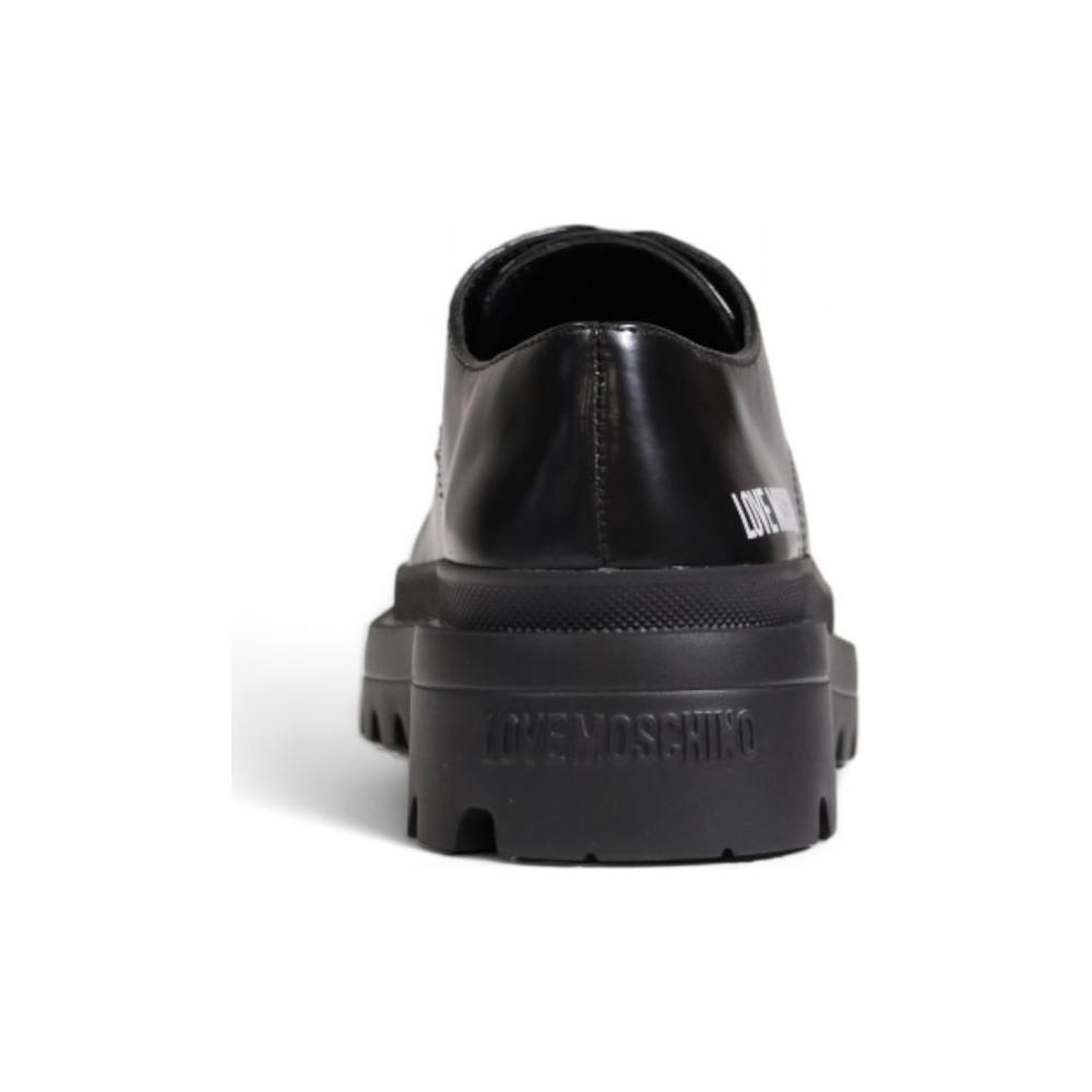 Love Moschino Black Polyethylene Flat Shoe Love Moschino Dark Slate Gray