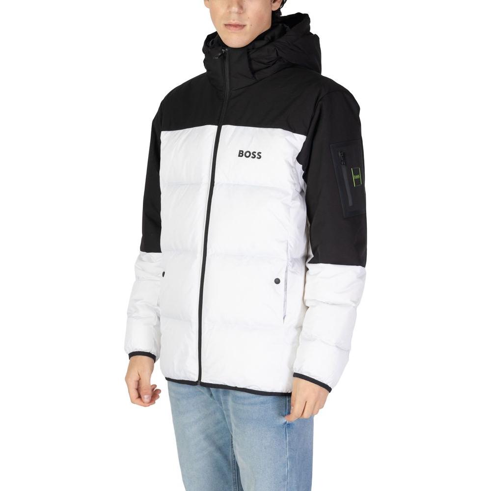 Hugo Boss White Recycled Polyester Jacket Hugo Boss Dark Slate Gray