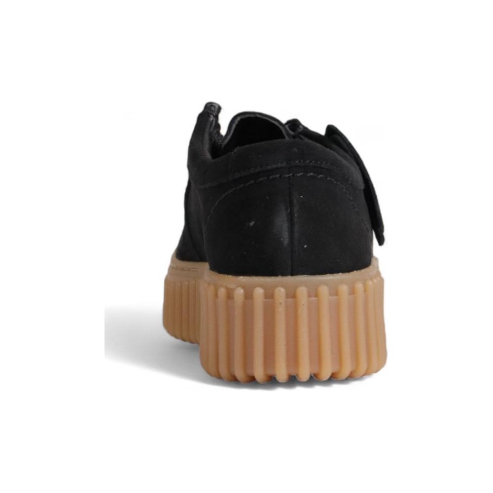 Clarks Black Suede Leather Flat Shoe Clarks Black