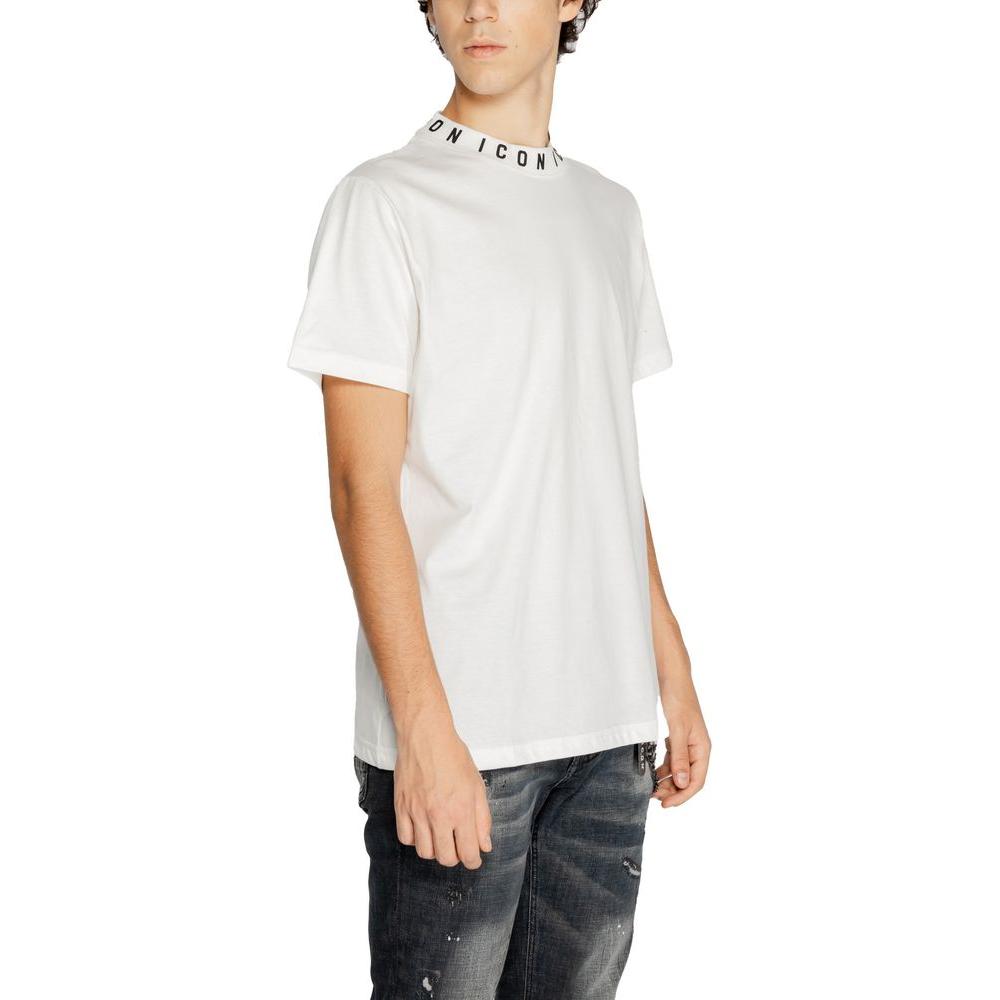 Icon White Cotton T-Shirt Icon Light Gray