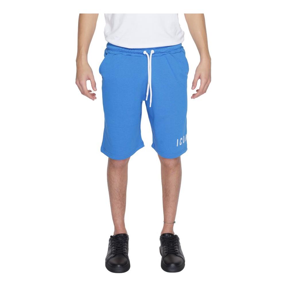 Icon Blue Cotton Short Icon Gray