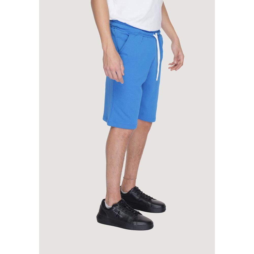 Icon Blue Cotton Short Icon Light Gray