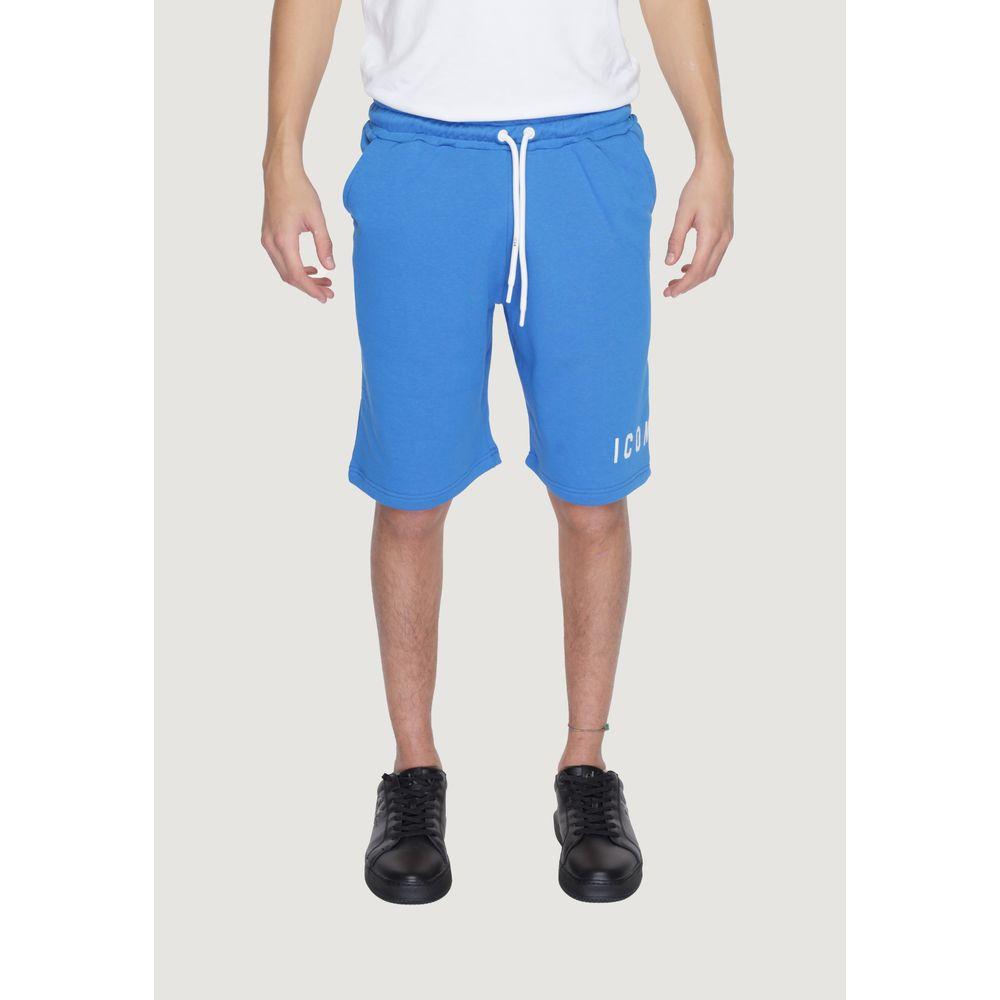Icon Blue Cotton Short Icon Light Gray