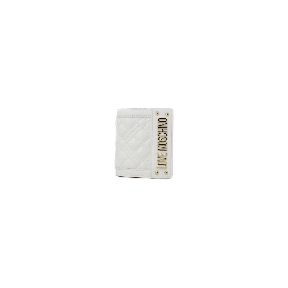 Love Moschino White Polyethylene Wallet Love Moschino Light Gray