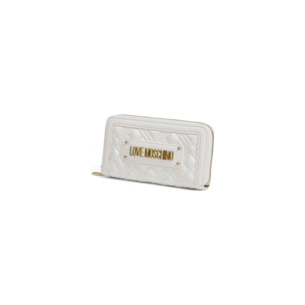 Love Moschino White Polyethylene Wallet Love Moschino Light Gray