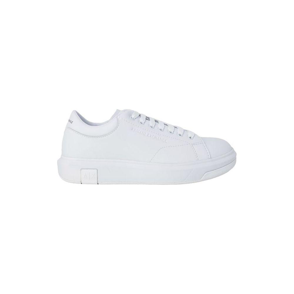 Armani Exchange White Leather Sneaker Armani Exchange Light Gray