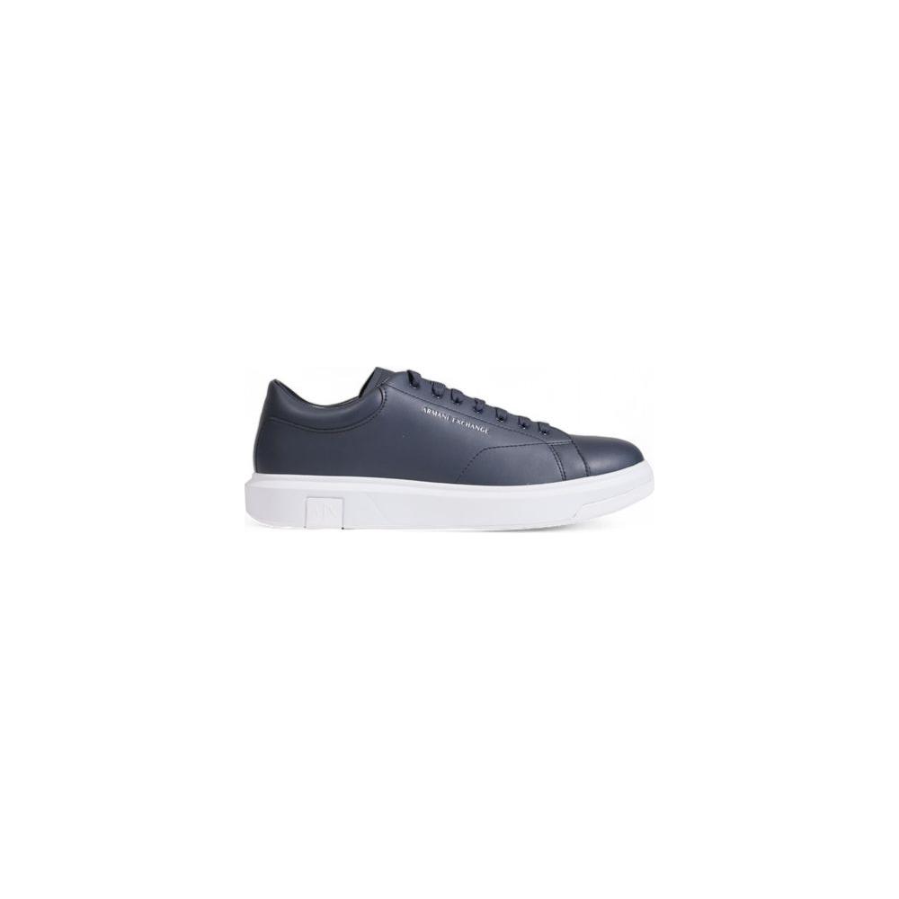 Armani Exchange Blue Leather Sneaker Armani Exchange Dark Slate Gray