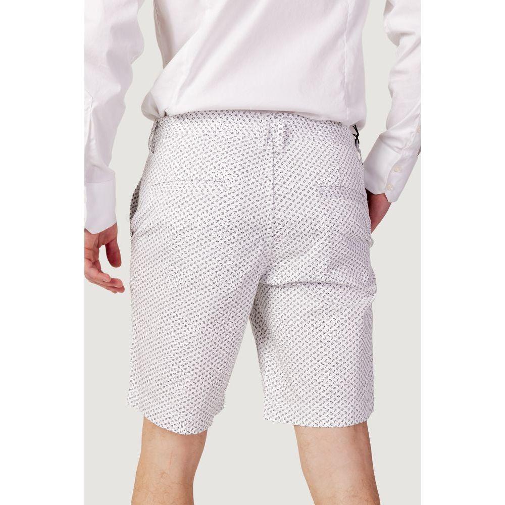Armani Exchange White Cotton Short Armani Exchange Light Gray