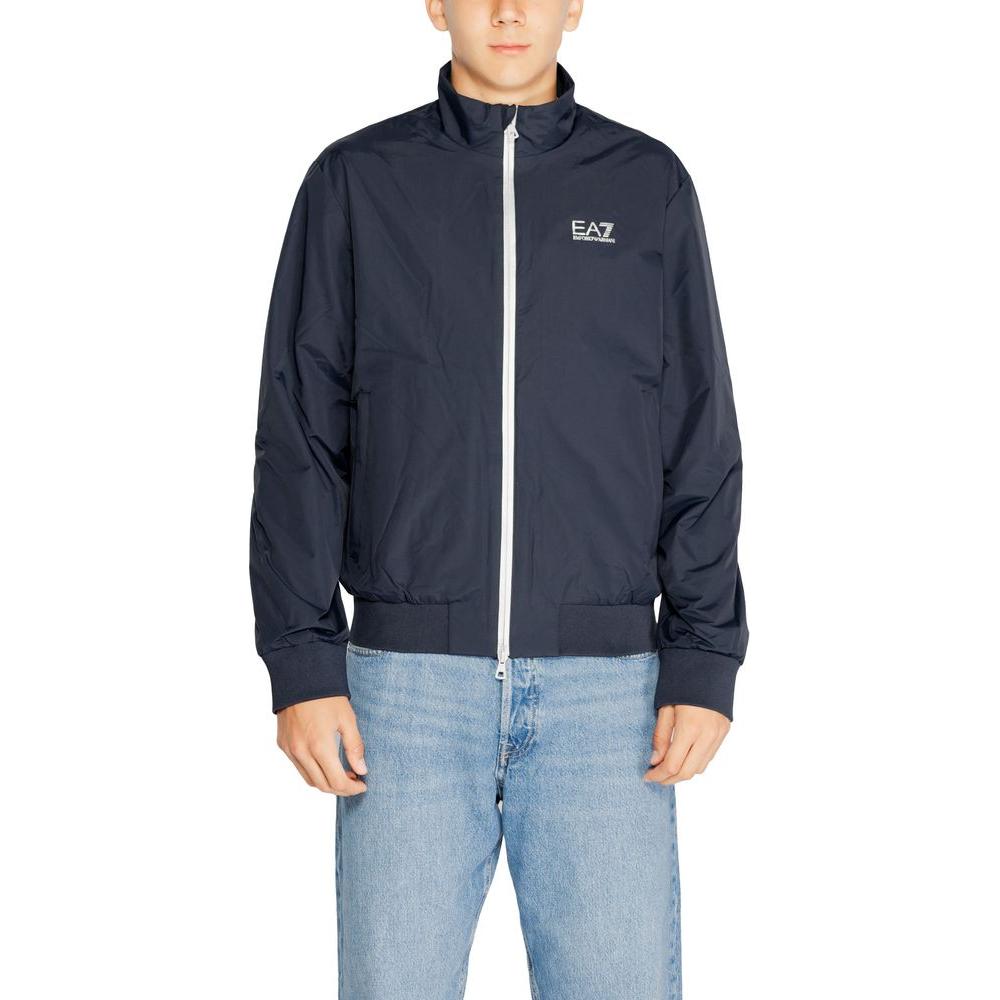 EA7 Emporio Armani Blue Polyamide Jacket EA7 Emporio Armani Dark Slate Gray