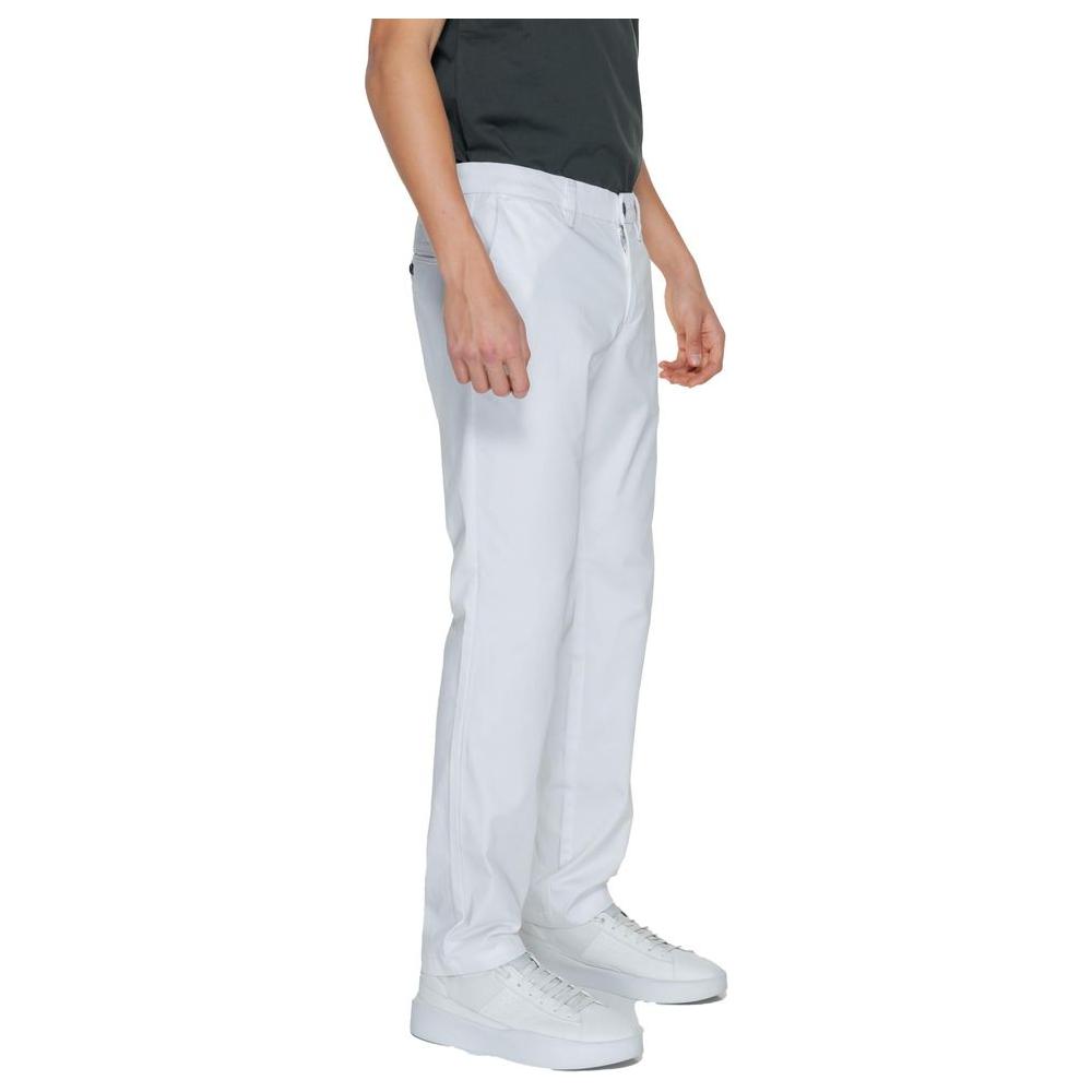 Armani Exchange White Cotton Jeans & Pant Armani Exchange Light Gray