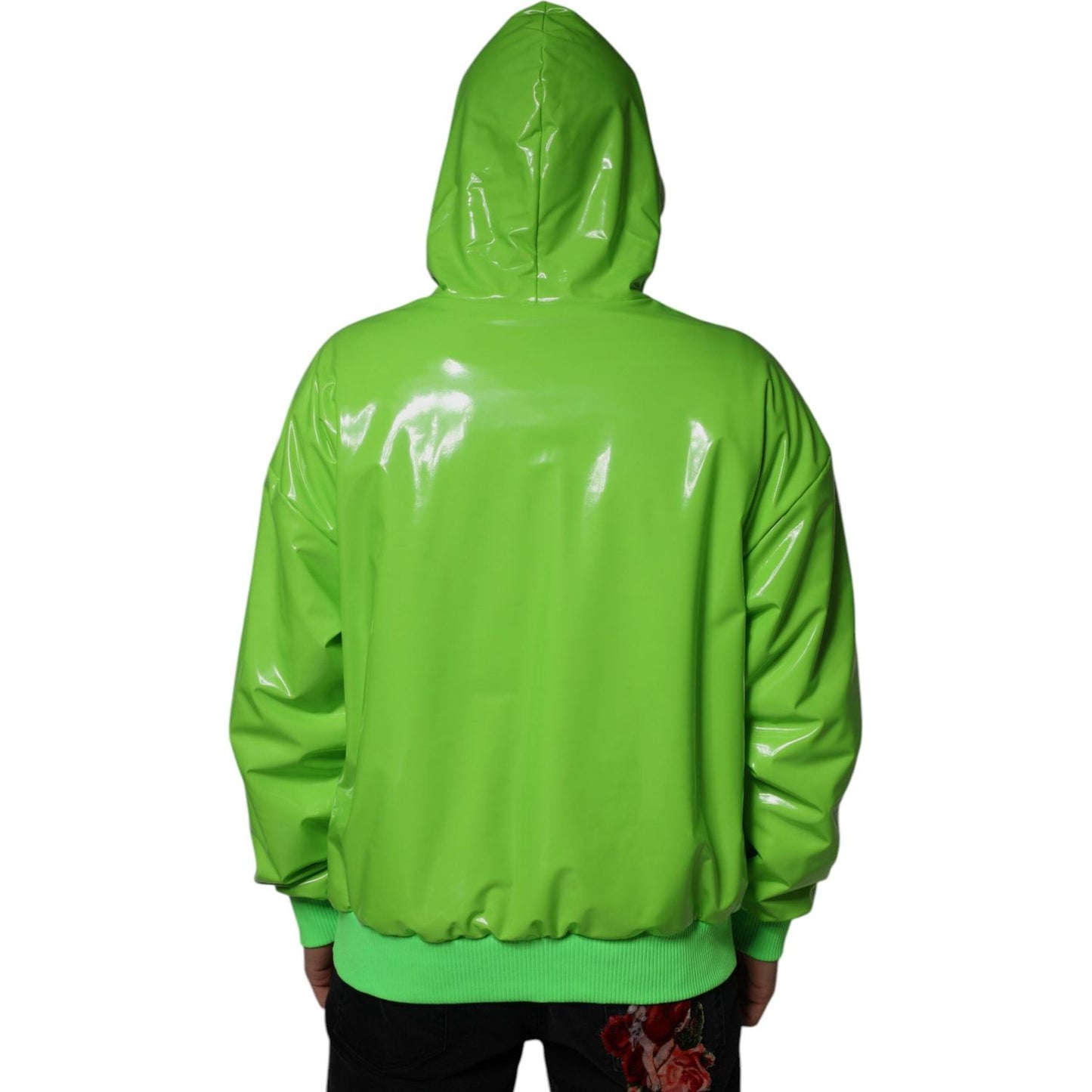 Dolce & Gabbana Green Polyester Hooded Men Pullover Sweater Dolce & Gabbana Olive Drab