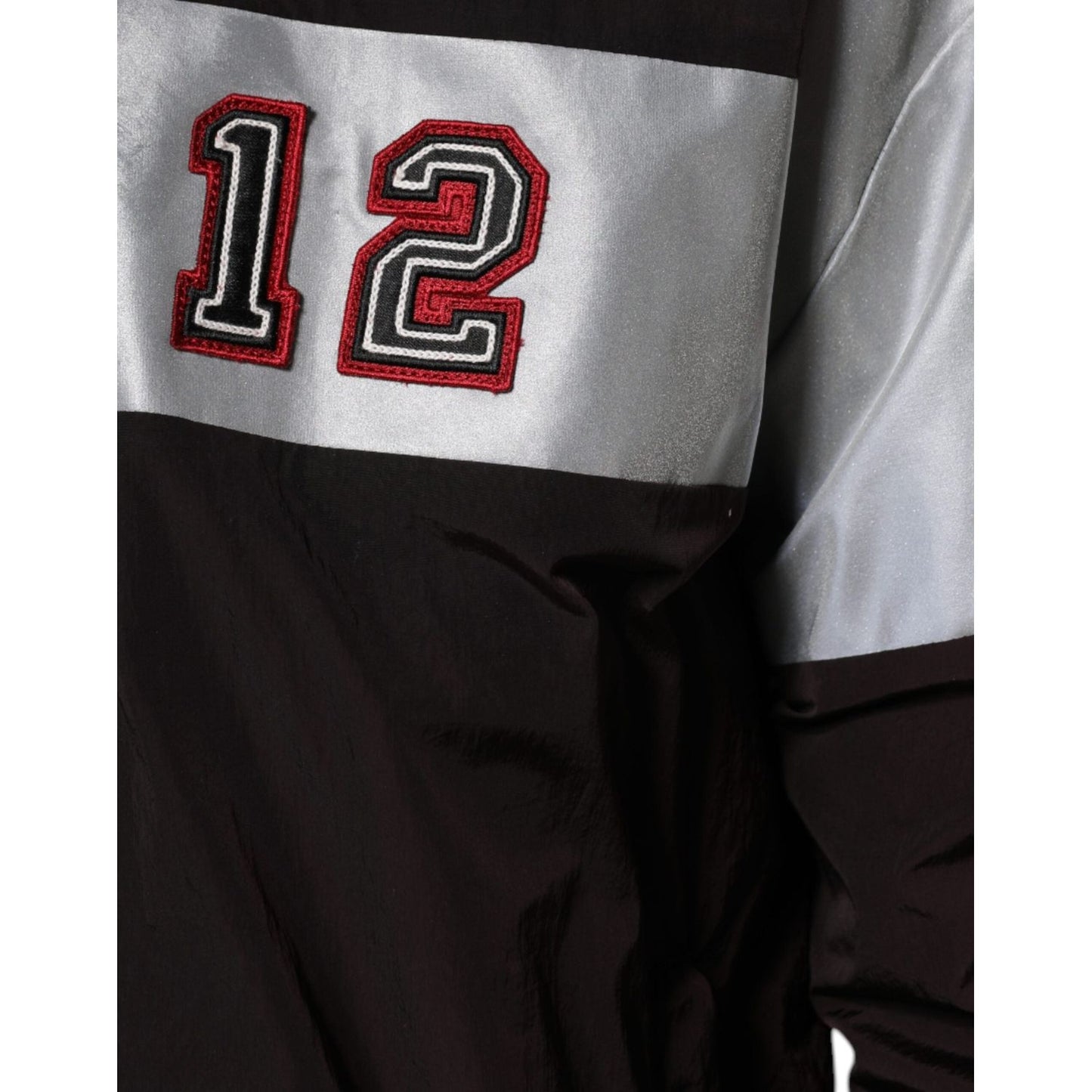 Dolce & Gabbana Multicolor Full Zip Jersey Men Bomber Jacket Dolce & Gabbana Gray