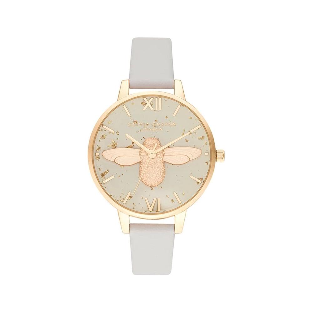 Olivia Burton Gray Synthetic Leather Watch Olivia Burton Light Gray