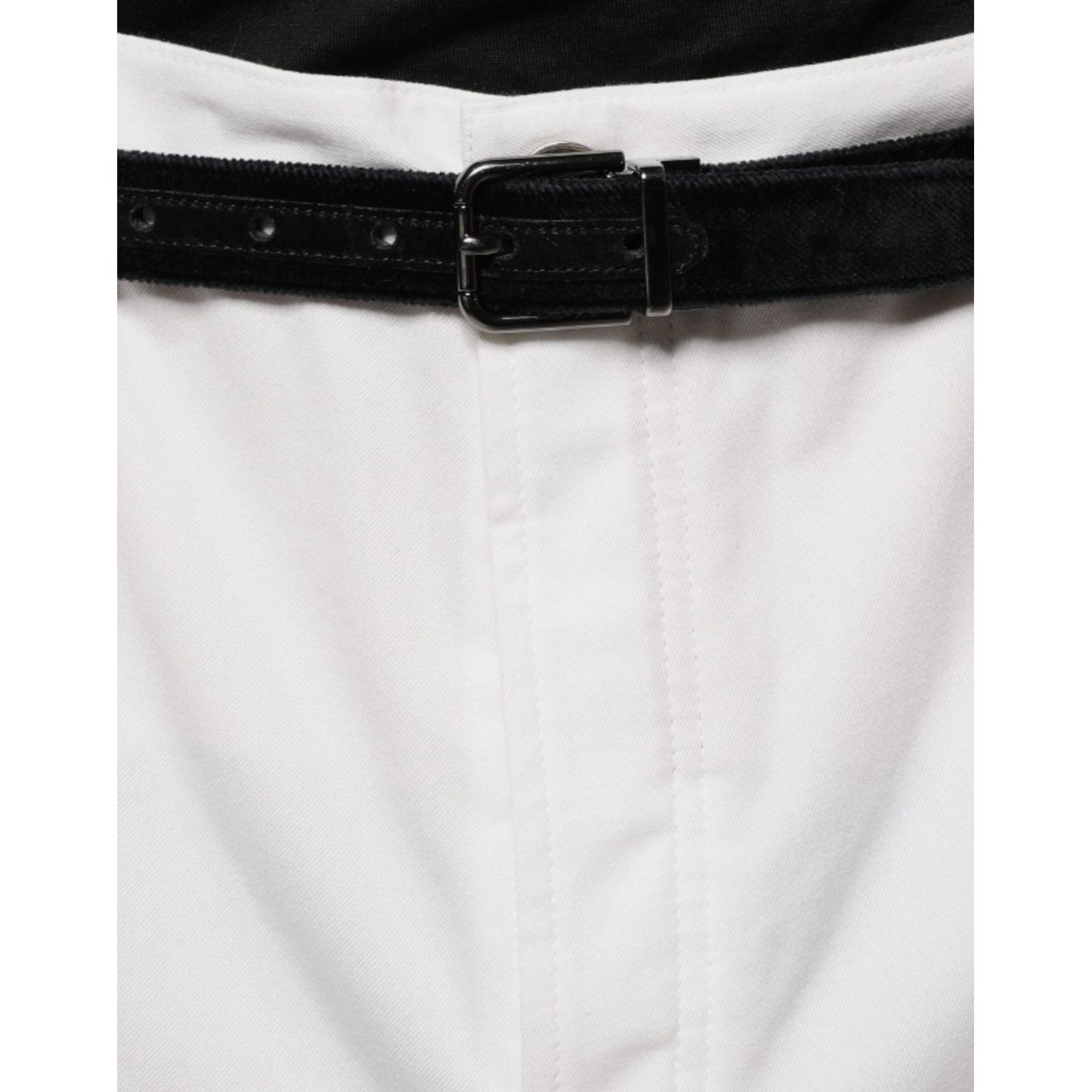Brunello Cucinelli White Cotton Men Dress Tapered Pants Brunello Cucinelli Black
