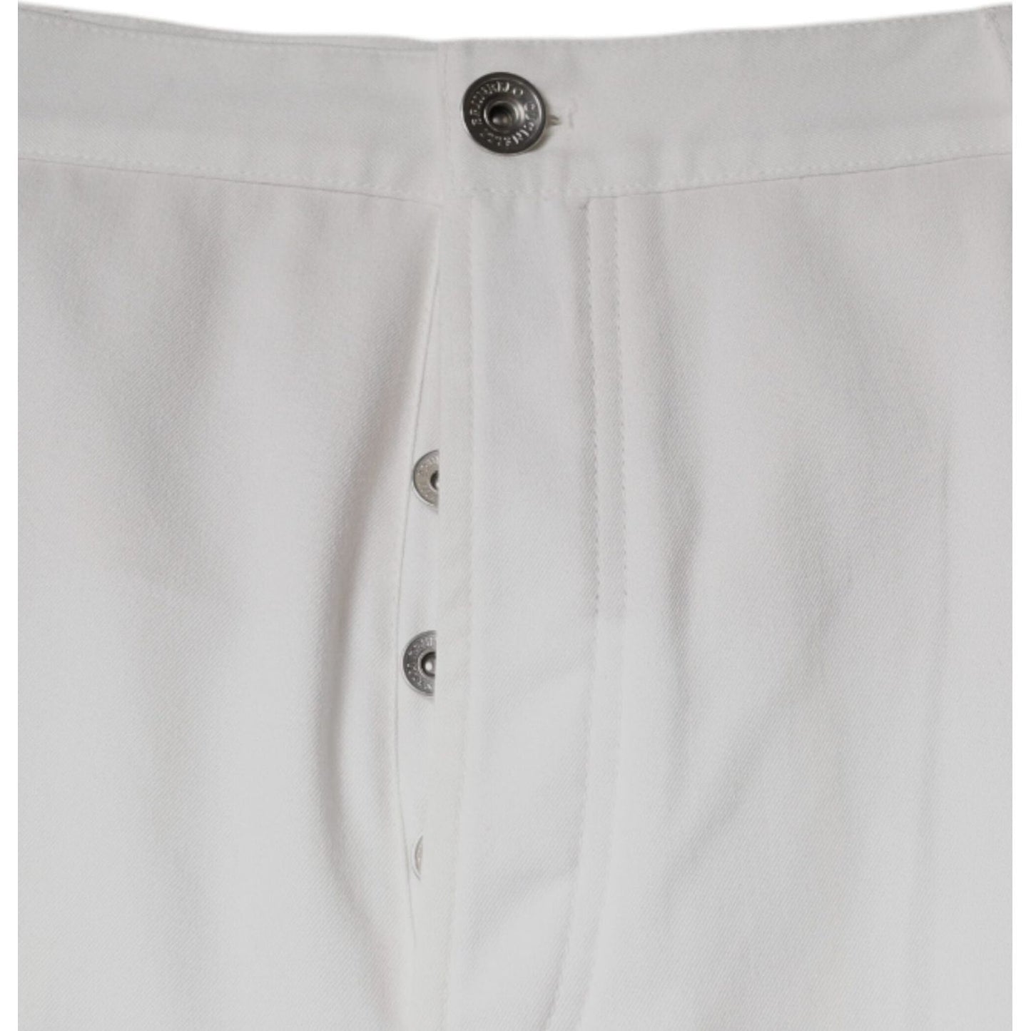 Brunello Cucinelli White Cotton Men Dress Tapered Pants Brunello Cucinelli Gray