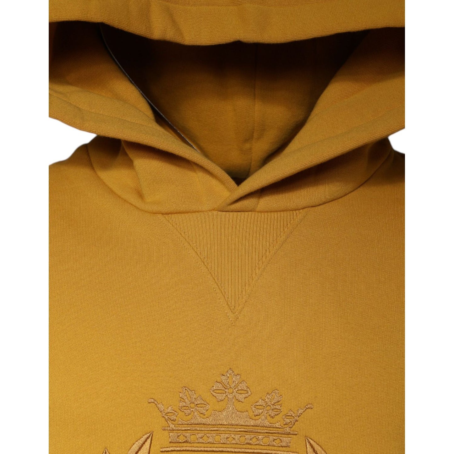 Dolce & Gabbana Mustard DG Hooded Men Sweatshirt Sweater Dolce & Gabbana Dark Goldenrod
